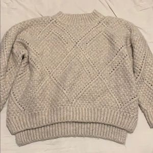 Chicwish Diamond Hollow Knit Sweater one size